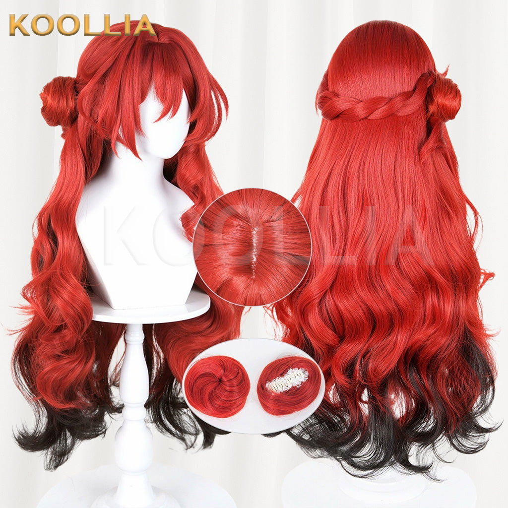 Honkai: Star Rail Himeko Red Gradient Black Basic Wig
