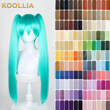 All-purpose 80cm Thick Fluffy Corn Fiber Twin Ponytails with Tiger Mouth Clips