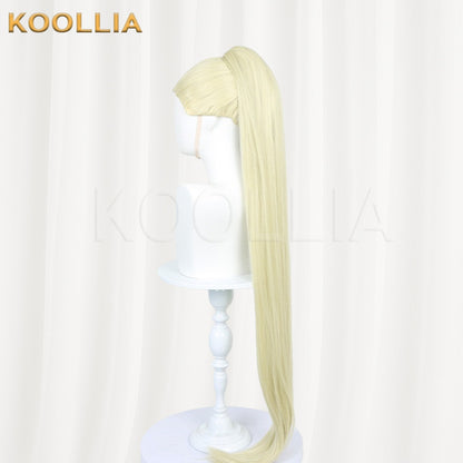 Garfield Abyss Wraith Nerdy Light Milk Gold Extended Ponytail Basic Wig