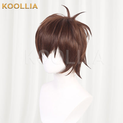 KonoSuba Satou Kazuma Warm Brown Basic Wig