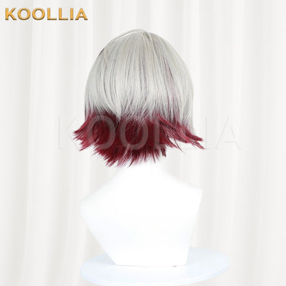 Garfield Abyss Wraith F·Eroster Silver White with Red Highlights Basic Wig