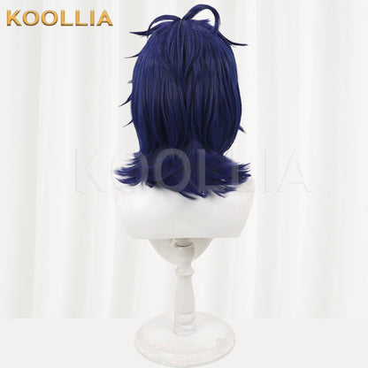 Touken Ranbu Taikogane Sadamune Deep Blue Medium Short Basic Wig
