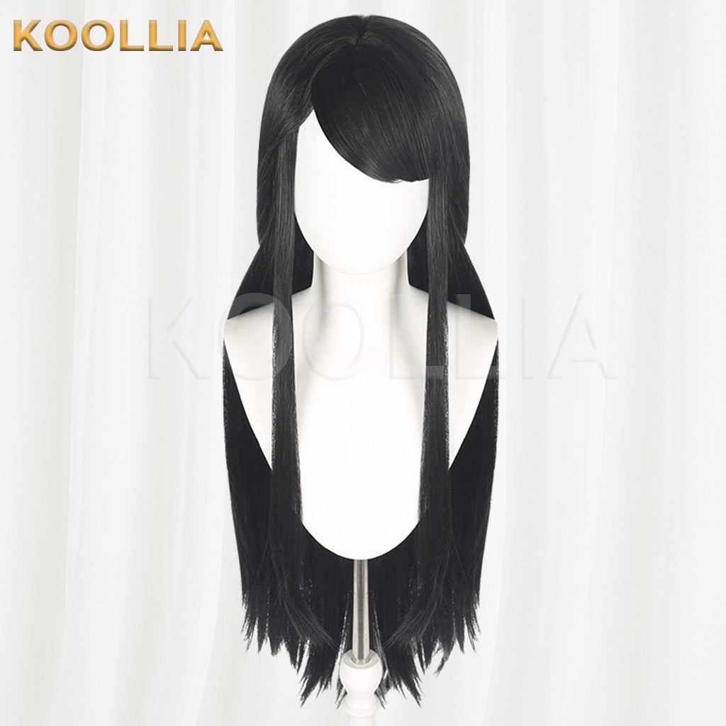 Justice Online Su Wen Solid Black Basic Wig