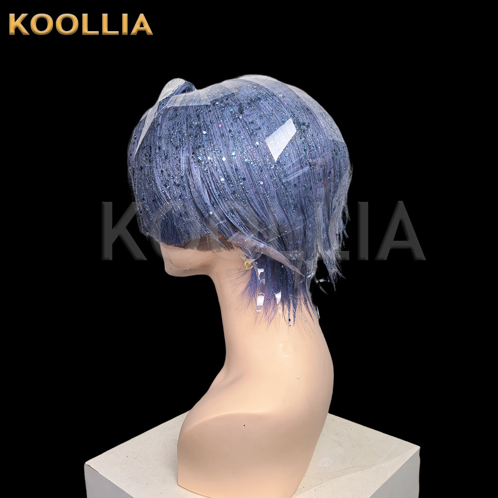 Panty & Stocking with Garterbelt Kneesocks Short Purple Hair Styled Basic Wig