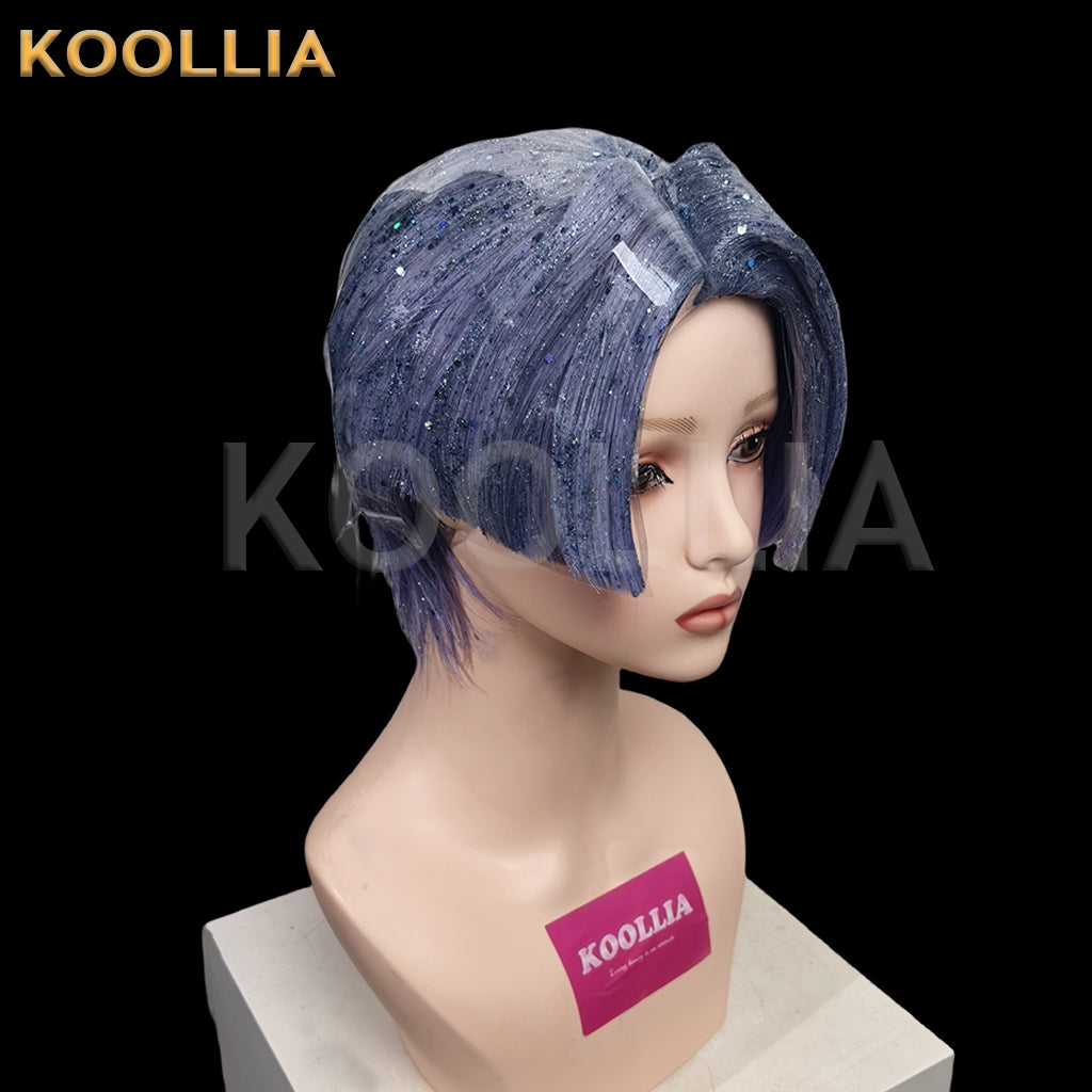 Panty & Stocking with Garterbelt Kneesocks Short Purple Hair Styled Basic Wig