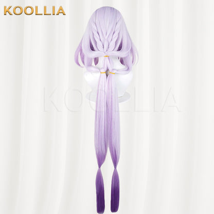 Honkai: Star Rail Castorice  White‑Purple Gradient Basic Wig