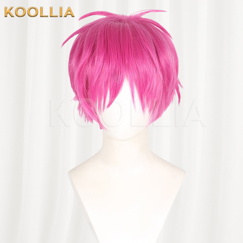 The Disastrous Life of Saiki K. Saiki Kusuo Hot Pink Basic Wig