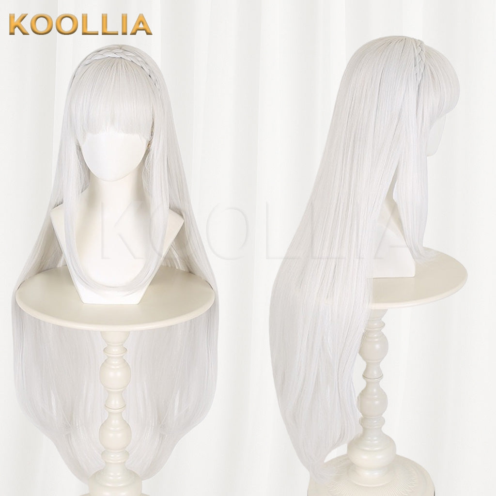 Re:Zero Emilia Silvery White Basic Wig