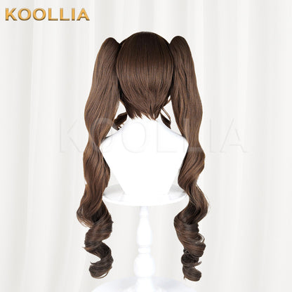 Arknights Endfield Gelperta Dark Brown Extra Long Twin Tails Basic Wig