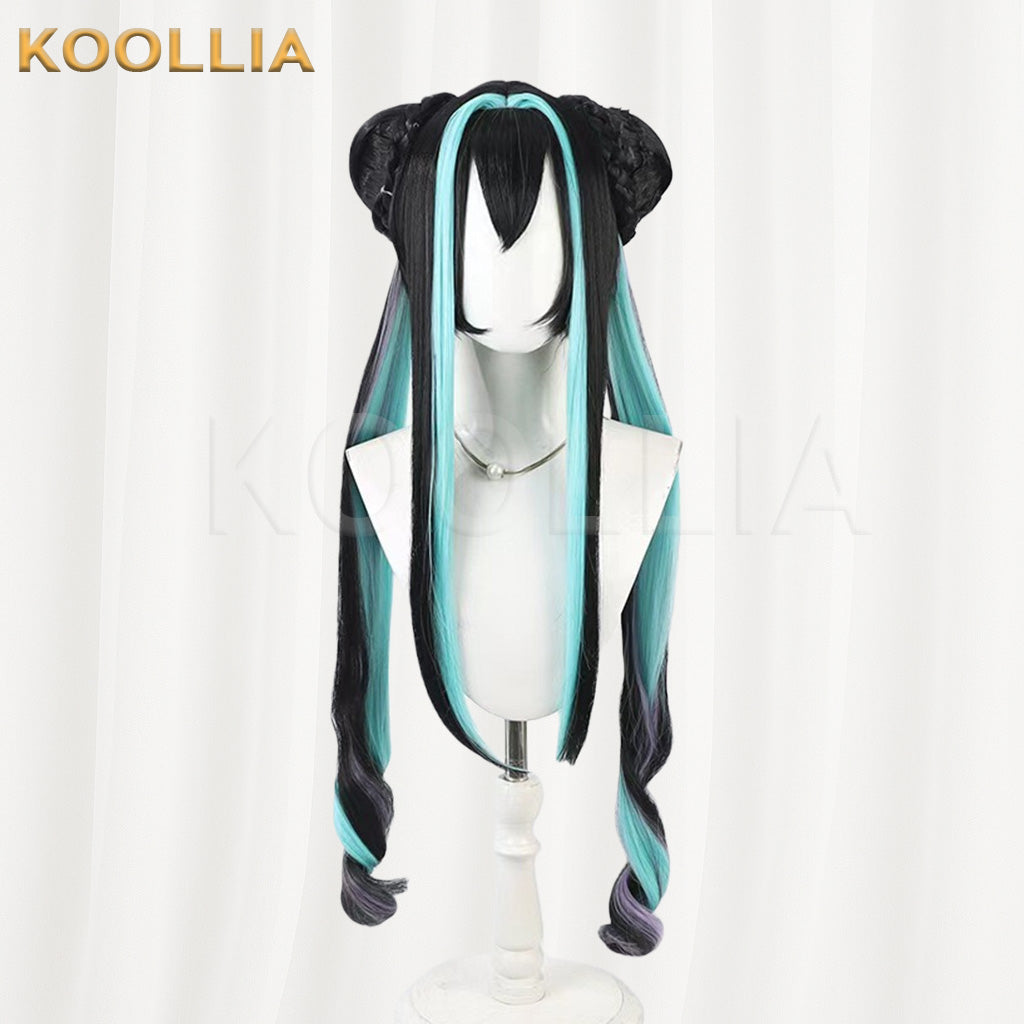 NIKKE: Goddess of Victory Siren Black Blue Basic Wig
