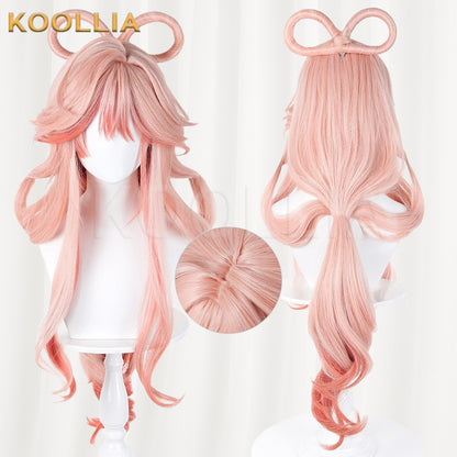 Arknights Asuka Haruka Pink‑Orange Gradient Basic Wig