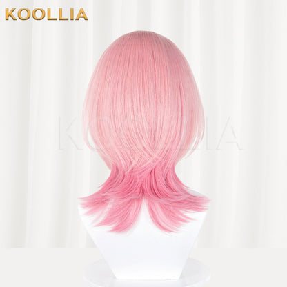 Zenless Zone Zero Lamir Soft Pink Medium Short Upswept Basic Wig