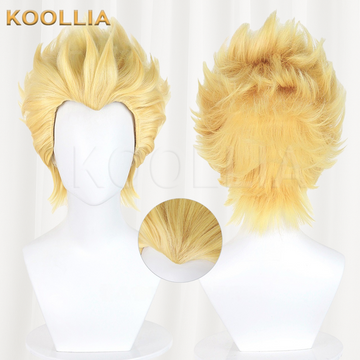 Fate Series Gilgamesh Light Golden Spiky Basic Wig Multi-angle Display by koollia