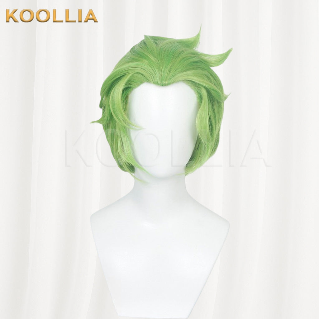 Identity V Siam Cleepe Lawyer Teal Green Spiky Basic Wig