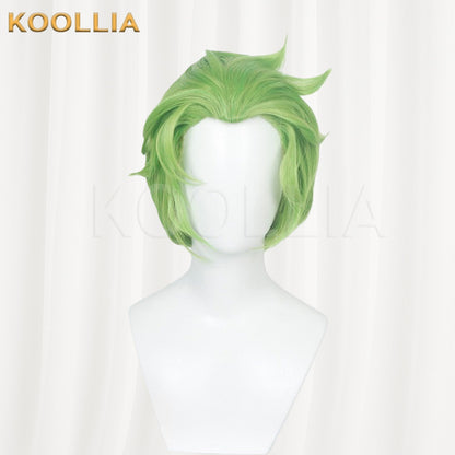 Identity V Siam Cleepe Lawyer Teal Green Spiky Basic Wig