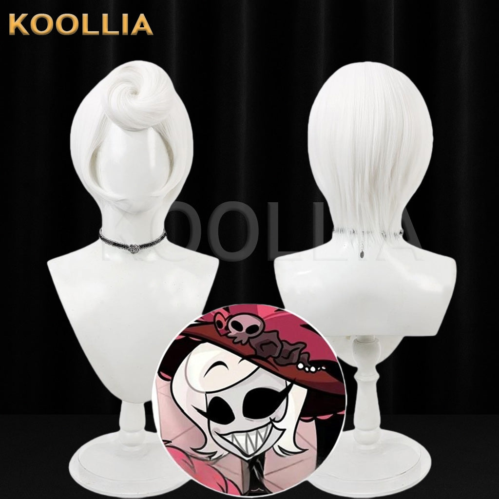 Hazbin Hotel Rosie Pure White Bun Basic Wig