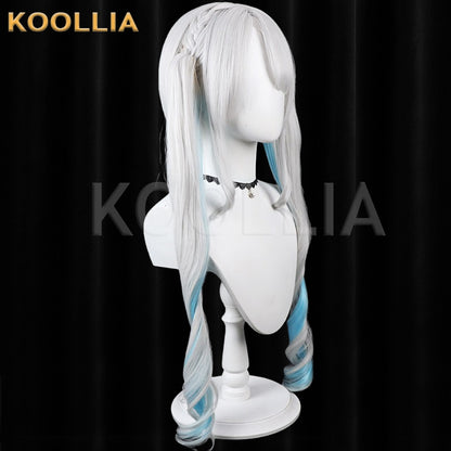 VTuber Kaga Sumire Silver White Gradient Light Blue Basic Wig