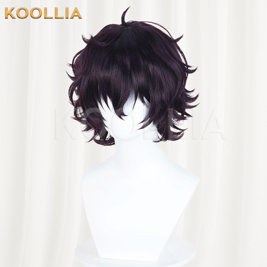 Atelier of Witch Hat Agate Dark Purple Black Short Curly Basic Wig