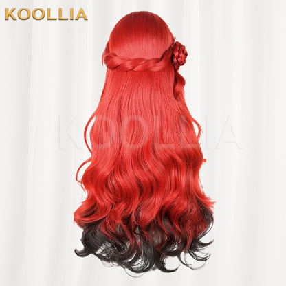 Honkai: Star Rail Himeko Red Gradient Black Basic Wig