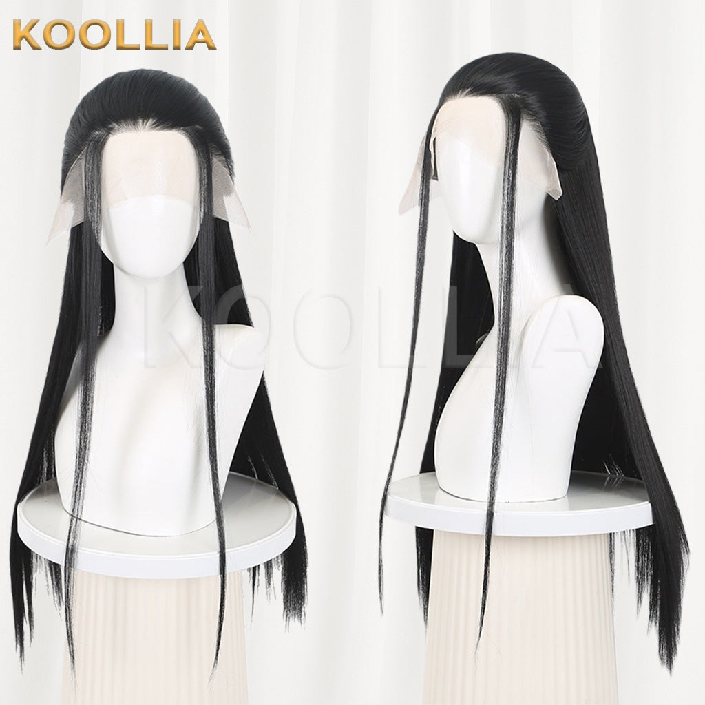 Ne Zha 2 Crane Boy Solid Black Basic Wig