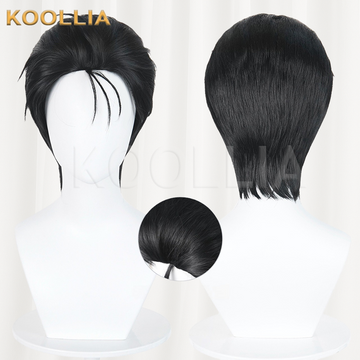 Smoking Behind the Supermarket with You Sasaki Matte Black Basic Wig Front View by koollia