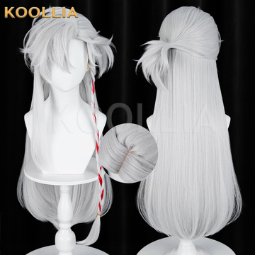 Under the Night Wild Wolf Solid Silver White Basic Wig Multi-angle Display by koollia