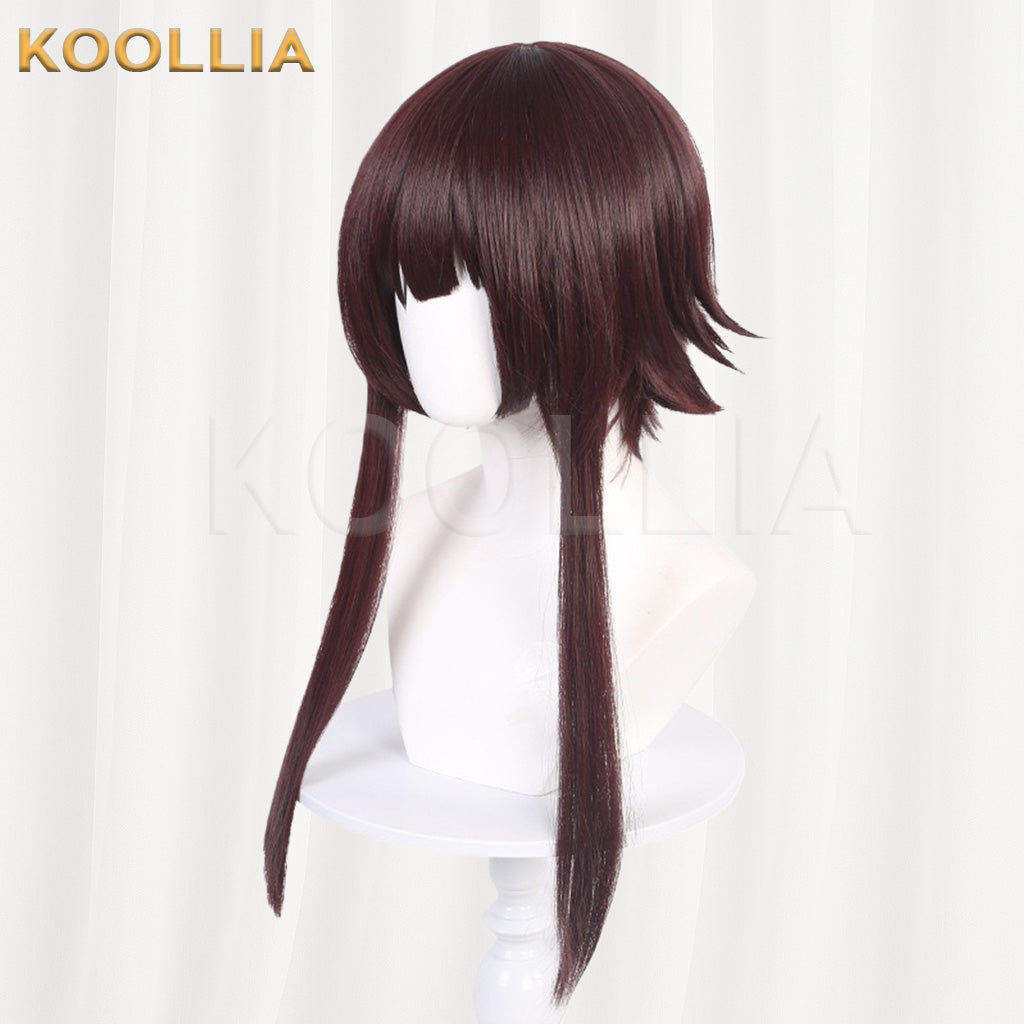 KonoSuba Megumin Dark Reddish Brown Basic Wig