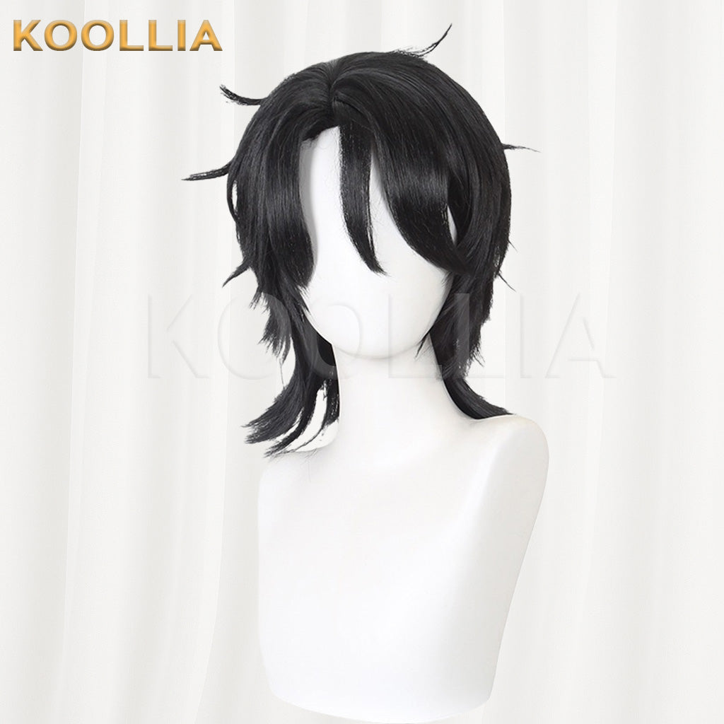 Tou Qi Guai Tan Huai Yunqing Solid Black Basic Wig