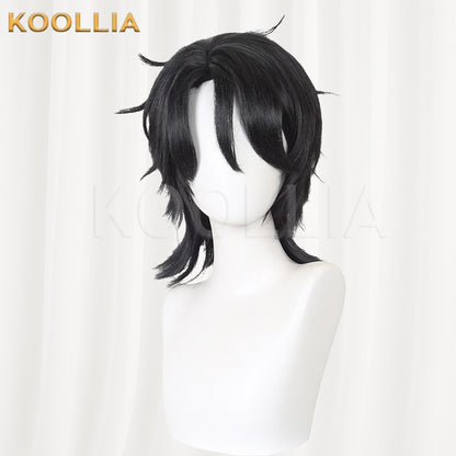 Tou Qi Guai Tan Huai Yunqing Solid Black Basic Wig