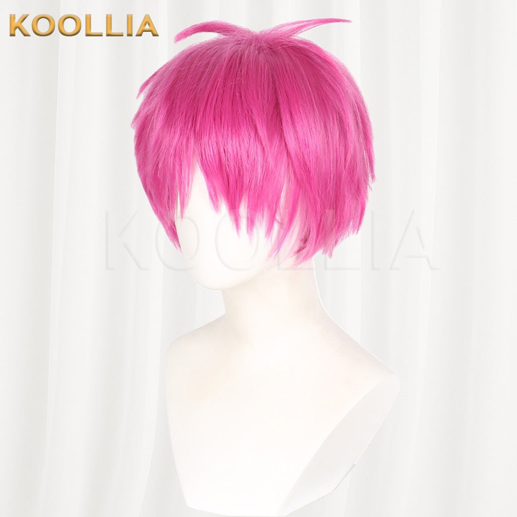 The Disastrous Life of Saiki K. Saiki Kusuo Hot Pink Basic Wig