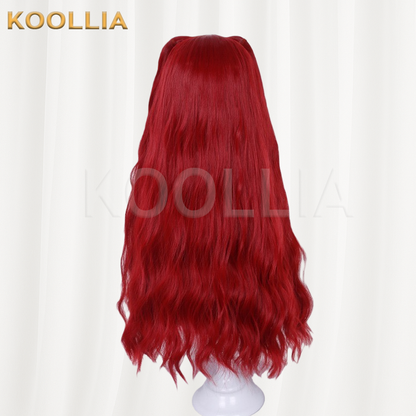 Descendants 5 Wicked Wonderland Bright Red Long Wavy Basic Wig