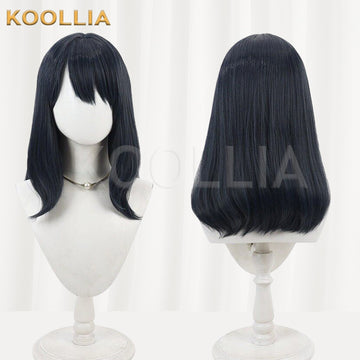 SSSS.GRIDMAN Takarada Rikka Pure Black Basic Wig Multi-angle Display by koollia