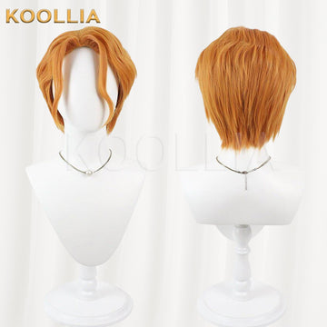 Twisted Wonderland Cater Diamond Orange Yellow Basic Wig Multi-angle Display by koollia