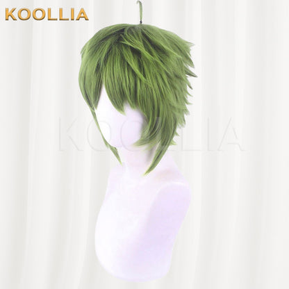 Mushoku Tensei Sylphiette Grass Green Spiky Short Cosplay Basic Wig
