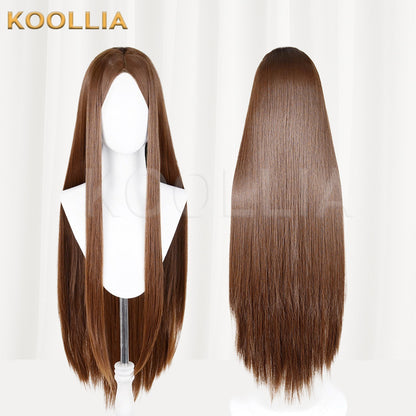 All-purpose 100cm Middle Part Long Straight Multi-color Universal Cosplay Styling Practice Basic Wig