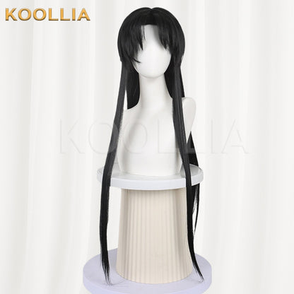 Tou Qi Guai Tan Huai Yunqing Republic‑Era Solid Black Basic Wig
