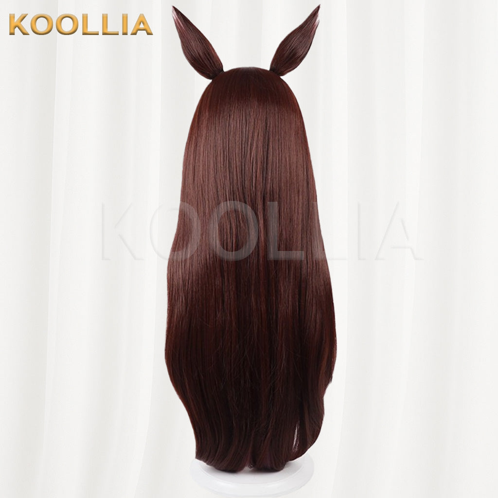Uma Musume Pretty Derby Sakura Bakushi Dark Brown Pink Gradient Basic Wig