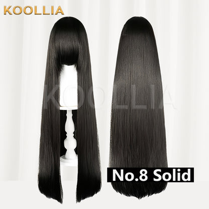 Thickened High-Density 100cm All-Purpose Long Straight Wig（Around 600g）