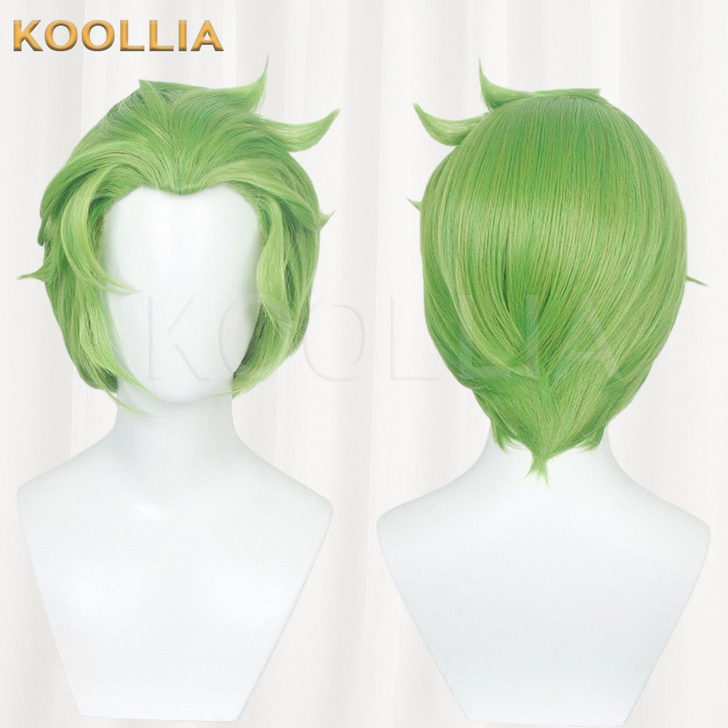 Identity V Siam Cleepe Lawyer Teal Green Spiky Basic Wig