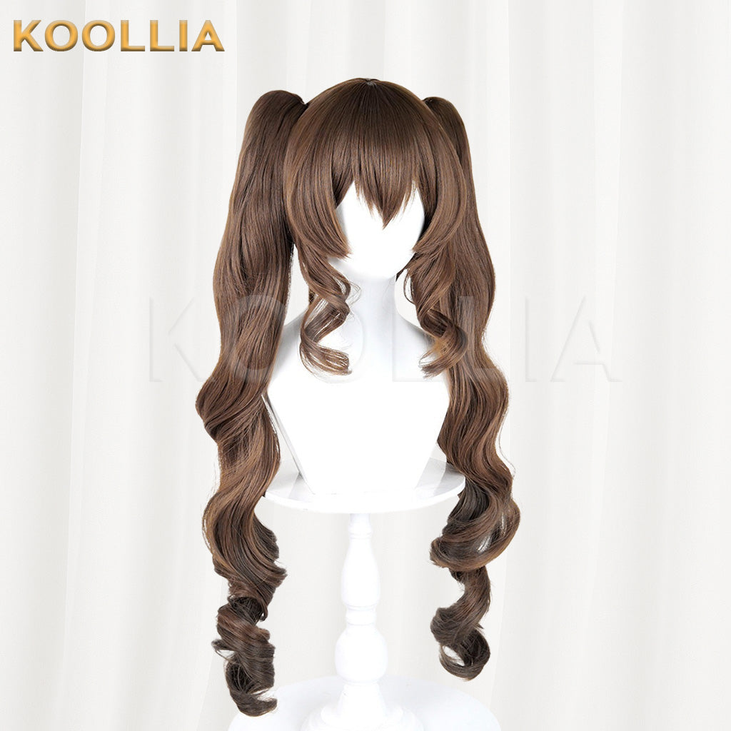 Arknights Endfield Gelperta Dark Brown Extra Long Twin Tails Basic Wig