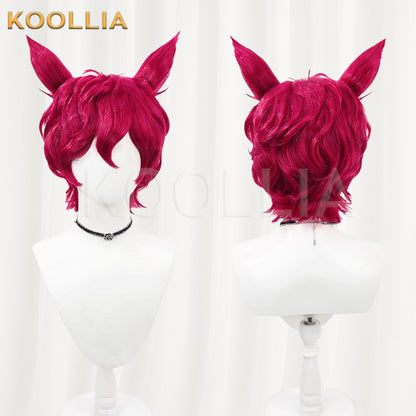 League of Legends & Heartsteel Sett Rose Red Layered Wavy Basic Wig