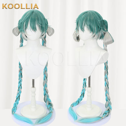Virtuelle Sängerin Miku Perücke Waschbär Baby Lange Grüne Haare Basic Perücke