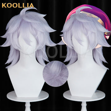 Roco Kingdom Enzo Mixed Silver Purple Flip-up Basic Wig Multi-angle Display by koollia