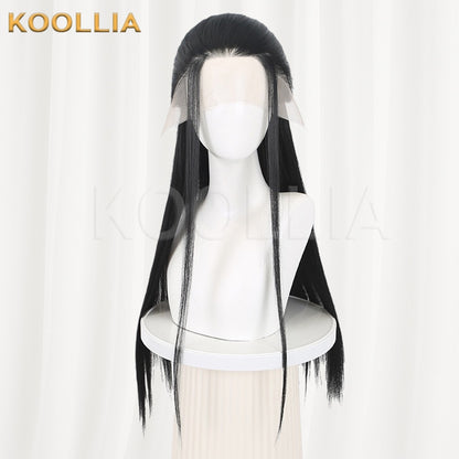 Ne Zha 2 Crane Boy Solid Black Basic Wig