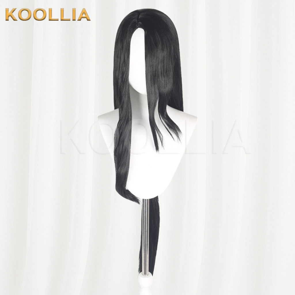 Justice Online Jiu Ling Solid Black Basic Wig