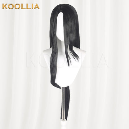 Justice Online Jiu Ling Solid Black Basic Wig