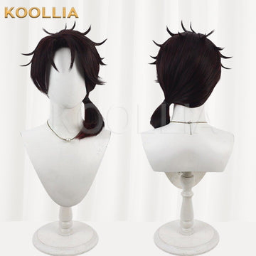 Nijisanji Belmond Banderas Dark Brown Gradient Basic Wig Multi-angle Display by koollia
