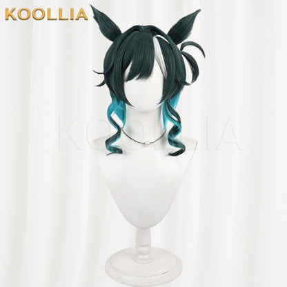Uma Musume Pretty Derby Kiseki Dark Green Gradient Blue Basic Wig