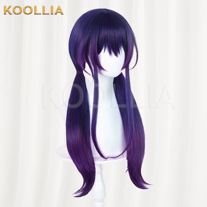 Arknights Chen Blue Gradient Purple Basic Wig