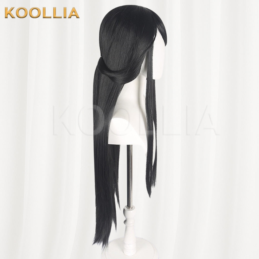 Justice Online Su Wen Solid Black Basic Wig